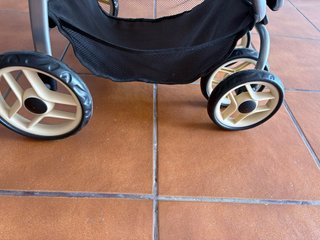 Carrito gemelar beige