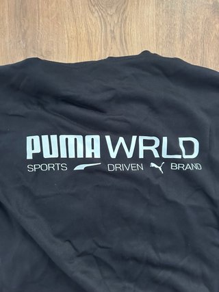 Sudadera con Capucha Puma WRLD Negra Estampada