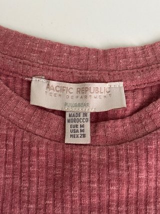 Pull&Bear Top Corto Rosa Talla XS