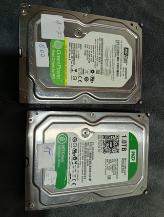 2 Discos Duros WD Green 500GB y 1TB
