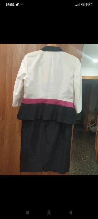 Conjunto Vestido y Chaqueta Seda Talla 44