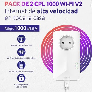 REPETIDOR WIFI Adaptador PLC gigabit Wi-Fi STRONG