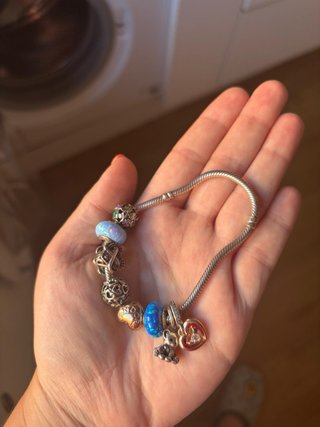 Pulsera Pandora Plata Ley 8 Charms