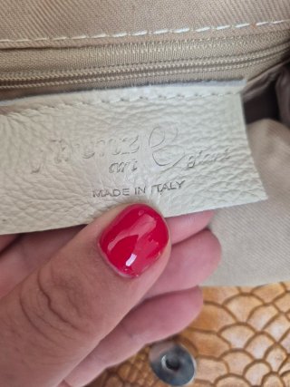 Bolso Piel Italiana Mostaza y Negro