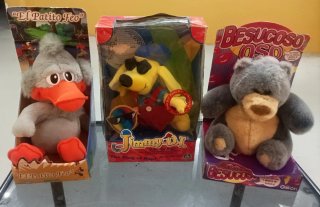 Lote Peluches El Patito Feo, Jimmy DJ, Besucoso Os
