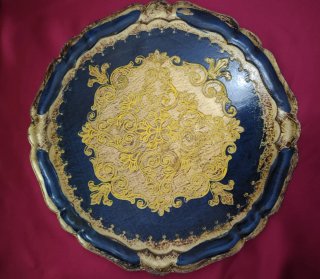 Bandeja y 6 Posavasos Vintage Florentino