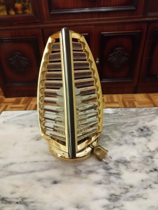 Lámpara de mesa de cristal antigua (Clartec).