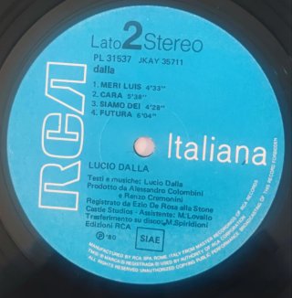 Lucio Dalla - Dalla Vinile LP Italia 1980