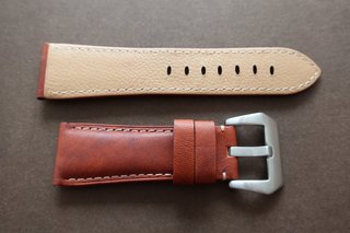 Cinturino 26mm in pelle Cognac 26/22mm per Panerai