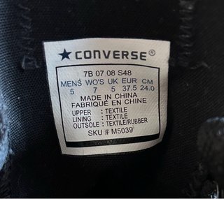 Converse Chuck Taylor T37,5 Negras