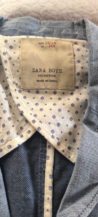 Americana Zara Niño Azul Talla 13 ,14 años