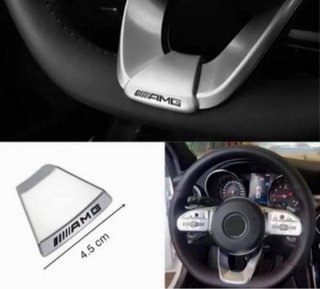 Emblema AMG Chapa Metálica Volante Mercedes