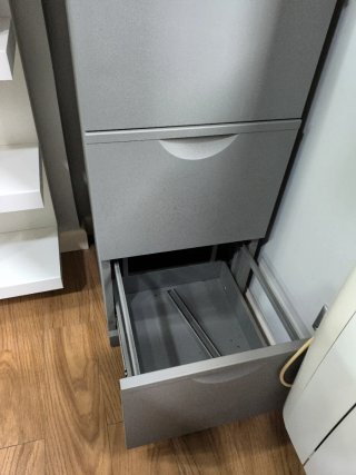 Archivador metálico gris 3 cajones