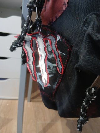 Mochila Punk Roja y Negra Custom