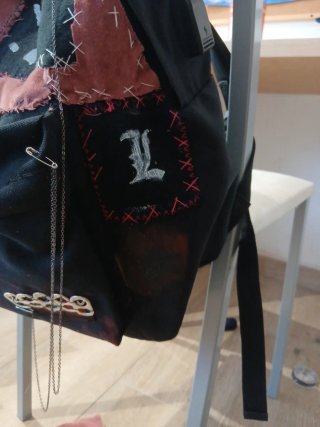 Mochila Punk Roja y Negra Custom