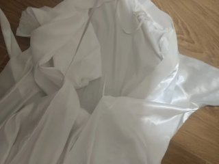 Bata, camisón y liga novia blanco