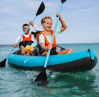 Kayak hinchable 3 plazas azul
