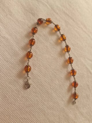 Braccialetto Ambra Baltico Arancione Marrone