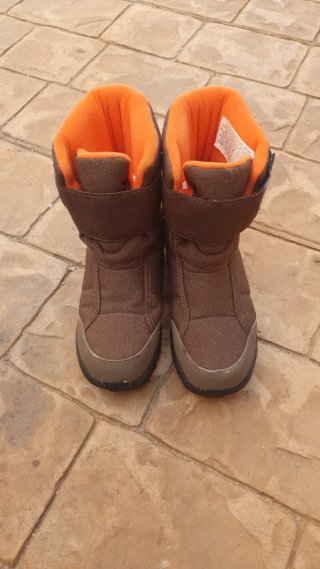 Botas de Nieve para Niño Marrones y Naranja
