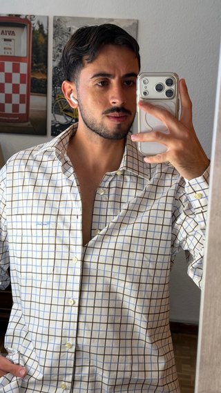 Camisa Pierre Cardin cuadros Talla L