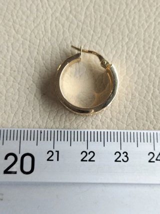 Pendiente aro oro unisex nuevo