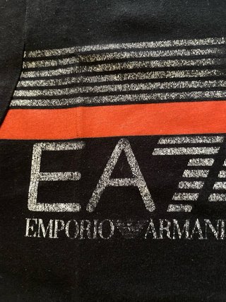 T-shirt EA7 Emporio Armani Nera Bimbo 4 anni