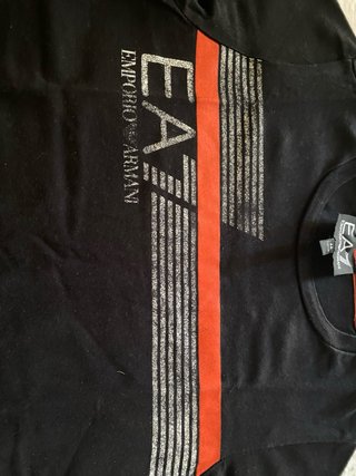 T-shirt EA7 Emporio Armani Nera Bimbo 4 anni