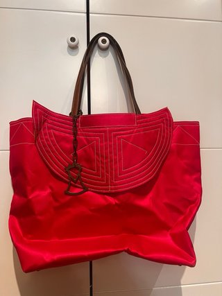 Bolso de piel capote Fusia y por dentro albero