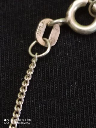 Cadena y colgante de plata con circonitas