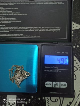 Cadena y colgante de plata con circonitas