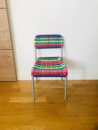 Silla infantil Ikea años 90 multicolor