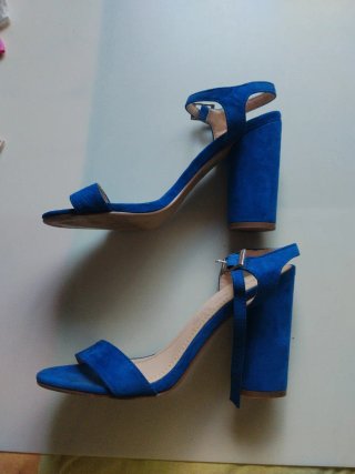Sandalias azules tacón talla 39