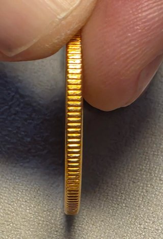 Medio Dólar Kennedy 1971-D Baño Oro 24k