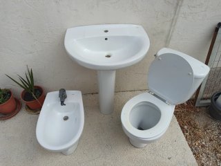 Conjunto Baño Roca: Lavabo, Bidé y wc.