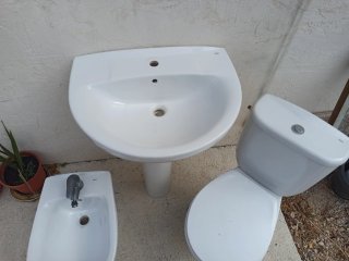 Conjunto Baño Roca: Lavabo, Bidé y wc.