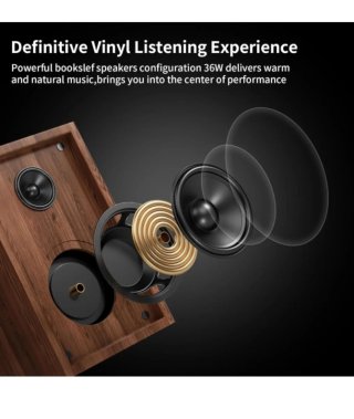 Tocadiscos Guangzhou H&F Madera con Altavoces