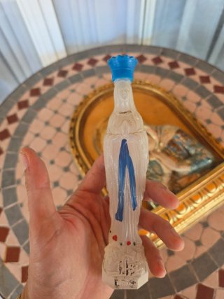 Benditera Antigua Virgen María + Botella Lourdes
