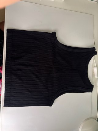 Top negro sin hombros Stradivarius Talla M