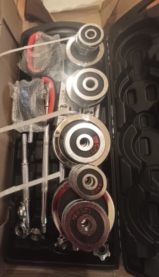 Maletín Mancuernas 55kg Ajustables