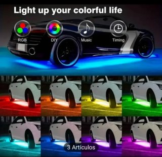 Kit Luces LED Coche Multicolor Exterior Bajos Coch
