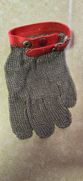 Guante Malla Carnicero Rojo
