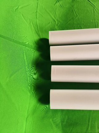 4 Gambe Metalliche Bianche per Sala da Pranzo/Ufficio