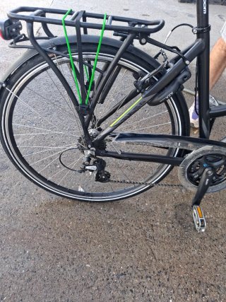 Bicicleta Paseo Thompson Negra/Verde Modelo tulsa
