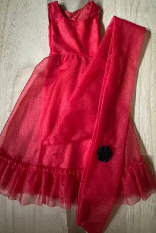 Vestido Nancy Original Años 70 Rojo