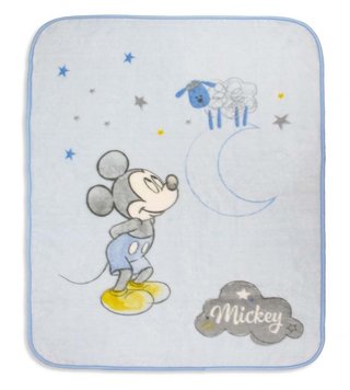 Manta cuna Mickey y oveja azul