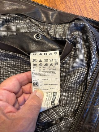 Cazadora Piel Hugo Boss Biker Marrón