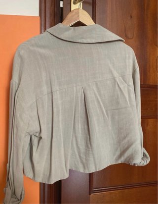 Camisa verde manga larga