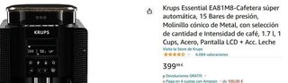 Cafetera Krups Essential EA81M8 Negra