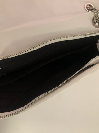 Bolso blanco Parfois acolchado 20 largo 27 ancho