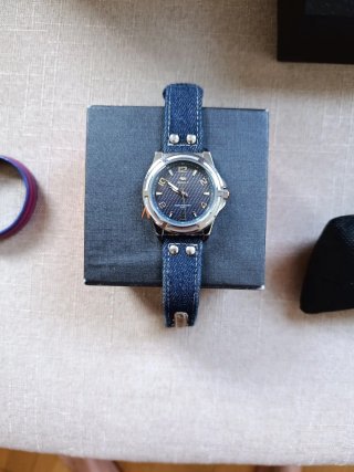Reloj Marea Azul y Plateado